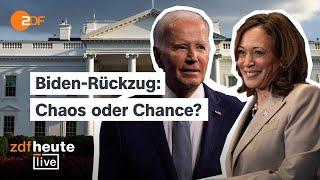 Harris vs. Trump? Was Bidens Rückzug für die US-Wahl bedeutet | ZDFheute live