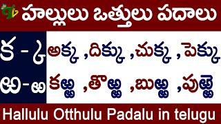 క to ఱ Ka to Rra full Hallulu Otthulu Padalu | హల్లులు-వత్తులు-పదాలు #halluluvattupadalu in telugu