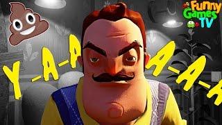 HELLO NEIGHBOR I got neighbor CARTOON HORROR game Hello Neighbor from Funny Games TV