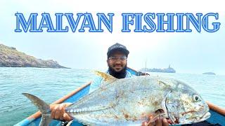 Malvan fishing for Big GTs and Grouper fish || Popping Jigging trolling #malvan with #tackletips