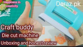 Unboxing craft buddy mini die cutting machine for scrapbooking and explosion box (review video)