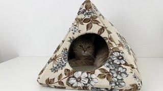 DIY I sewed a cat house from improvised materials