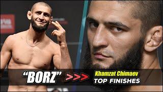 Khamzat "Borz" Chimaev - 100% Finish Rate | Khamzat Chimaev Highlights | FightNoose