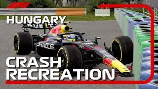 Sergio Perez's MASSIVE CRASH At BUDAPEST RECREATED | 2023 Hungarian Grand Prix