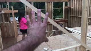 2nd level walkthrough 5k sq ft modern custom home build. Framing walkthrough