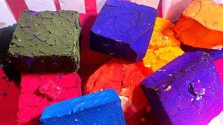 ⭐️Rainbow Dyed BSN ~ Bright, Flaky Perfect Little Squares 🩷 Gym Chalk ASMR