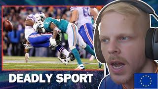 European Reacts To Biggest Hits In NFL