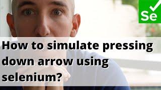 How to simulate pressing down arrow using selenium python?