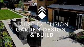 Complete Garden Design & Landscape Build with House Extension in Southampton | Multi Level Garden