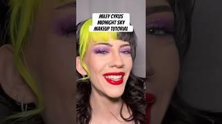 Miley Cyrus Midnight Sky Makeup Tutorial #makeuptutorial #mileycyrus #midnightsky  #purplemakeup