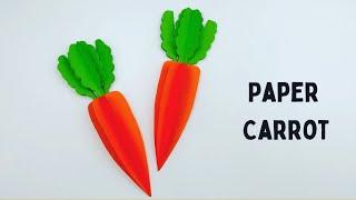 How To Make Easy Paper CARROT For Kids / Nursery Craft Ideas / Paper Craft Easy / KIDS crafts