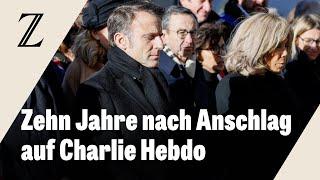 Franzosen gedenken der Opfer des islamistischen Angriffs auf Charlie Hebdo