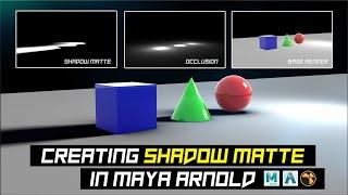 How to Create Shadow Matte and Occlusion Matte in Maya Arnold | Tutorial