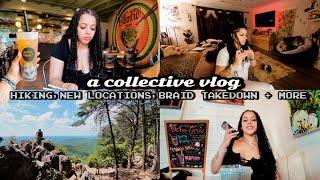 collective vlog ･:*˚:｡ going hiking, new cafe's + restaurants, braid takedown + more