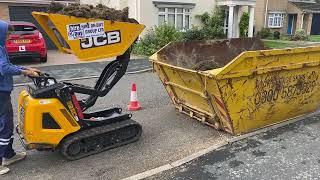 JCB skip loading mini dumper