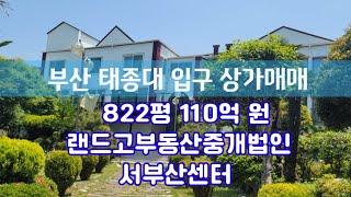 부산 태종대입구 상가, 토지 매매 822평 110억