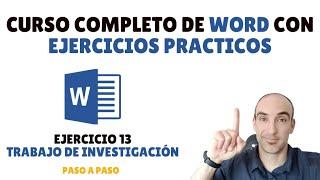 Word COMPLETO con EJERCICIOS PRACTICOS - Trabajo de investigación 