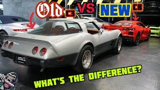 New 2024 C8 Corvette VS Old 1978 C3 Corvette// What’s the difference between Old and New Corvettes?