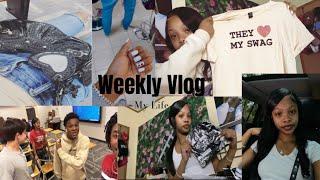 WEEKLY VLOG: My Life | school, fit checks, unboxing packages, football game, school project