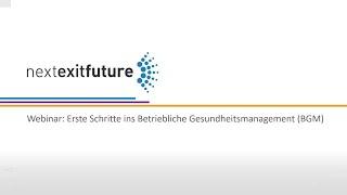 Webinar: Erste Schritte ins Betriebliche Gesundheitsmanagement (BGM)