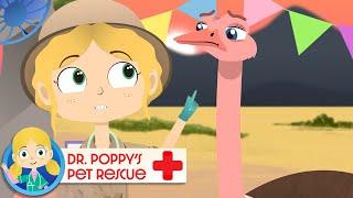 Oni The Ostrich  | Doctor Poppy - Animals For Kids | Cartoon Animals