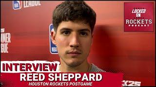 Reed Sheppard | Postgame Houston Rockets Vs Washington Wizards | 2024 NBA Summer League