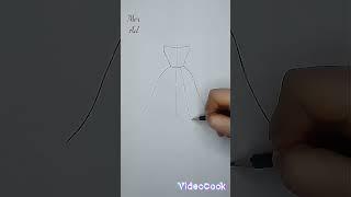 Dress drawing// easy drawing #fashion #design #drawing