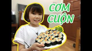 Vợ Làm Cơm Cuộn Rong Biển Hàn Quốc, Cách Làm KimBap đơn giản| | My wife makes KimBap