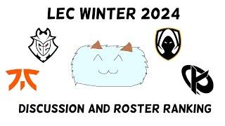 Ranking the Winter LEC 2024 Rosters