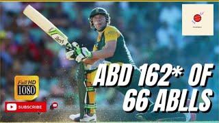 AB de Villiers 162(66)* vs West Indies 2015 CWC