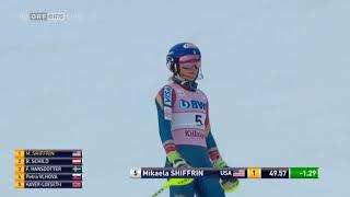 Mikaela SHIFFRIN 1st run - SL KILLINGTON (USA) 2017