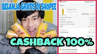 UNBOXING BELANJA GRATIS DI SHOPEE CASHBACK 100% SENILAI 10 RIBU !!!