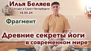 Илья Беляев  Фрагмент сатсанга "Древние секреты йоги в современном мире" Спб -18.05.24