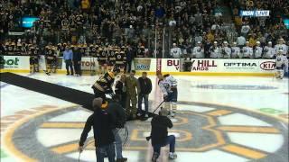 Bruins surprise parents with son home from Afghanistan 11/12/11