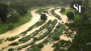 Bishan-Ang Mo Kio park after heavy rain on Jan 1