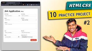 #2 - Job Application Website  | HTML CSS 10 Practice Projects for Beginners | 2023 | Hindi