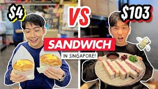 $4 vs $103 SANDWICH in Singapore (CHEAP vs EXPENSIVE)