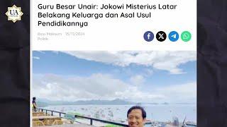 Guru Besar Unair...!! Asal-Usul Keluarga Jokowi Misterius. Baru Bilang Prof; Dulu Kemana...?!