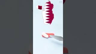 Qatar flag clay colors mixing ideas #qatar #flag #new #mix #colormixing #diy #asmr #art #short #yt