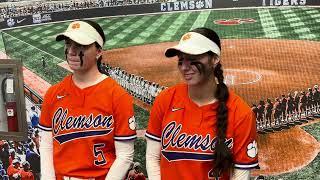 Marian Collins and Aby Vieira after Clemson’s game one win over No. 14 Duke