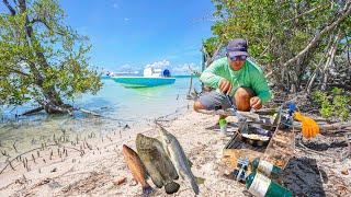 How to SURVIVE on Florida Keys BEACH | SNOOK, TRIPLE TAIL, SNAPPER, TARPON, JACK