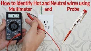 How to Identify Hot, Neutral and Ground Wires using Digital Multimeter and Probe