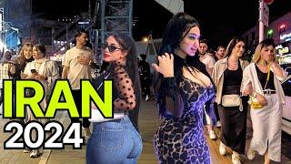 IRAN 2024 -  Night walk of Iranian Girls and Boys around Tehran city - Iran walking tour