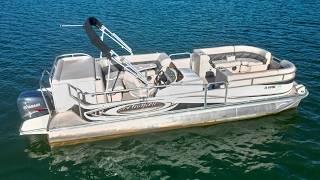 2008 Manitou Legacy 24' Tritoon w/225HP Yamaha 4-Stroke Outboard Motor For Sale on Norris Lake TN