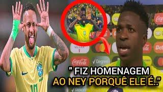 Olha o DESABAFO DO VINI JR. APÓS GOL DE HOMENAGEM PRA NEYMAR.!