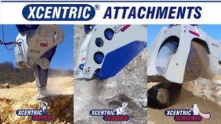 XCENTRIC hydraulic ATTACHMENTS, for excavators.