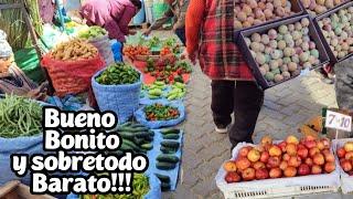 Mercado CALLEJERO DE frutas  Y VERDURAS en EL ALTO Bolivia 