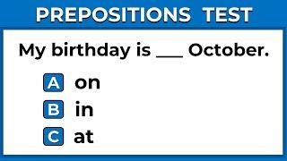 Preposition Quiz | Prepositions Of Time [ At, On, In ] #challenge 11