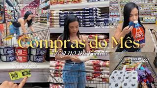 COMPRAS DO MÊS | Vlog no mercado + compare os preços com a sua cidade