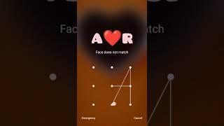 A love R pattern lock ️ || AR Phone lock || Love status #status